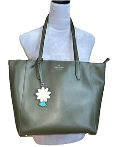 Borsa Kate Spade New York Dana Lg verde fiore cartellino da appendere Safiano PVC cerniera LEGGI - Foto 1 di 21