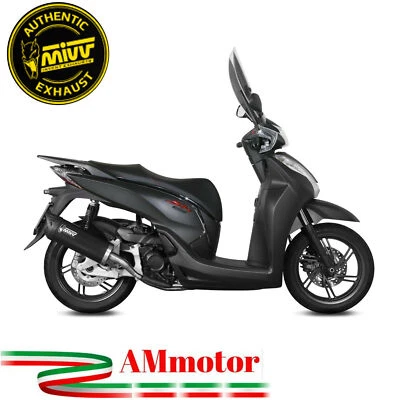 Mivv Honda SH 300 2021 Terminale Di Scarico Per Scooter Marmitta Mover Inox Nero - Immagine 1 di 4