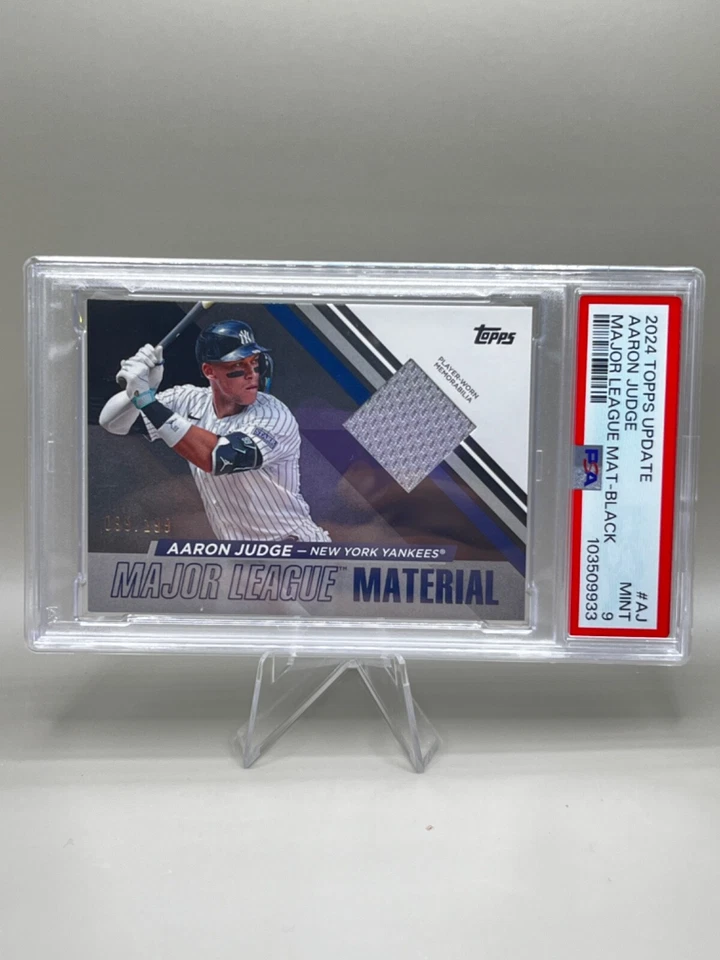 2024 Topps Update Worn Materials - Black Aaron Judge #99/199 Jersey Number PSA 9 - Image 1 of 4