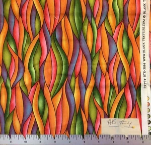 Blank Textiles Neon Twisted Ribbons Cotton Fabric By the Yard - Picture 1 of 1