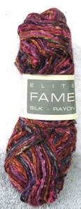 Elite Fame 25% Silk + 75% Rayon Multicolor#1444 - 50g Gauge 5sts=1" = #6 Needles - Picture 1 of 6