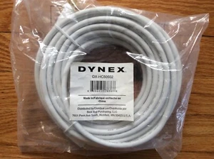 NEW Dynex 50' White Coaxial Cable (Dx-Hc50502) - Picture 1 of 4