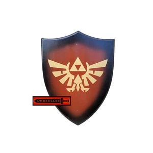 Legend of Zelda Hylian Sigil Polished Wood Universal Sword Wall Display Plaque - Picture 1 of 3