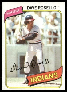 Carta Baseball Dave Rosello 1980 Topps #122 Cleveland Indians - Foto 1 di 2