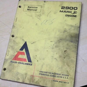 ALLIS CHALMERS 2900 MARK II DIESEL ENGINE Service Shop Manual guide 2 book two - Picture 1 of 10