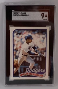Willie Randolph 1989 Topps Traded #100T Dodgers SGC 9 Mint - Picture 1 of 2