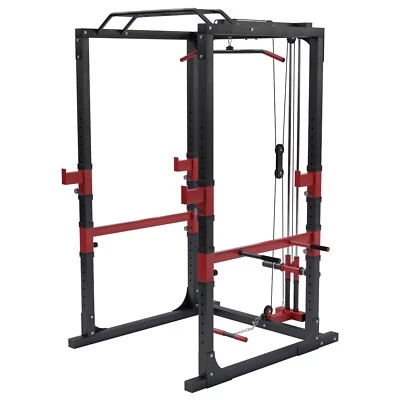 GORILLA SPORTS® Power Rack Cage Kraftstation Fitnessstation Klimm Latzug Dip Gym - Bild 1 von 4