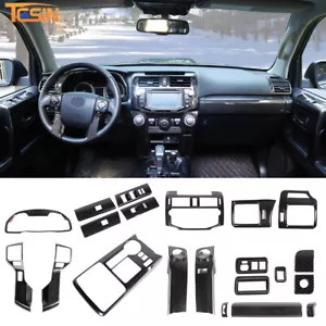 21X Full Set Interior Decor Trim Kit For 4Runner 10-19 Carbon Fiber Accessories - Picture 1 of 12