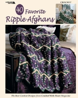 Crochet Pattern Book 40 FAVORITE RIPPLE AFGHANS ~ Best Contest Designs - Image 1 of 4