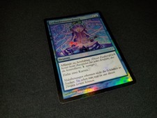 MTG 1x Mirrodin bllue common LP German FOIL Thoughtcast ships w/ tracking