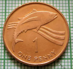 SAINT HELENA & ASCENSION Elizabeth II 1997 1 PENNY, TUNA FISH UNC LUSTRE - Picture 1 of 6