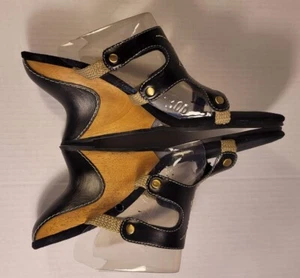 New Black Aerosoles Teal of Approval Wedge Heel Women's Sandals Size 10 - Picture 1 of 12