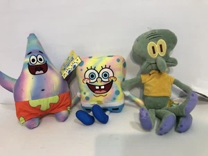 Spongebob Squarepants Patrick Starr Squidward Nickelodeon Viacom Plush Lot of 3 - Picture 1 of 5