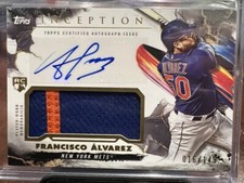 🔥FRANCISCO ALVAREZ 2023 Topps Inception Rookie Jersey Patch Autograph #16/149🔥