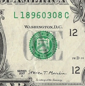 MARCH 08 1896 Birthday Date Note Fancy Serial Number One Dollar Bill 03 08 1896 - Picture 1 of 11