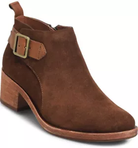 Nuevo en Caja Botín Botín Kork-Ease Mesa Hebilla Marrón Gamuza Cuero EE. UU. 7.5 Cremallera Lateral - Imagen 1 de 12