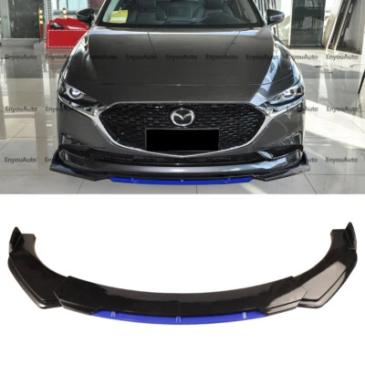 For Mazda CX-30 CX-5 CX-90 Front Bumper Lip Spoiler Splitter Gloss Black Blue Foto 1 de 4