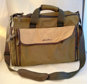 Eddie Bauer 18" Black Green Duffle Bag Carry On Adjustable Shoulder Strap @95