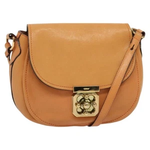 Borsa a tracolla Chloe Elsie in pelle beige oro originale BA4046 - Foto 1 di 22
