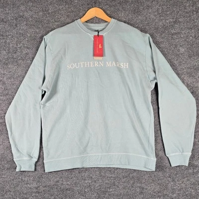 Sudadera Southern Marsh Seafoam Seawash cuello redondo para hombre talla XL azul Foto 1 de 4