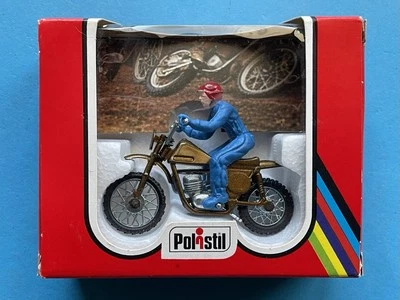 POLISTIL Moto Cross 1978 Motorrad ITALY Bike EURO Toy 1 Set 70 Figur OVP Box rj - Bild 1 von 4