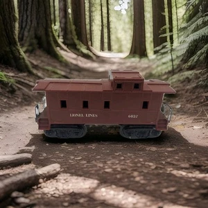Vintage Lionel O Scale Train Railroad Toy No 6037 Brown Caboose Original Box - Picture 1 of 10