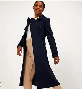 Helene Berman Zweireiher Trenchcoat Navy UK 16 Neu UVP 180£ - Bild 1 von 18