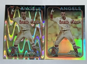 2024 Topps Chrome Zach Neto Raywave & Refractor Lot Kostenloser Versand - Bild 1 von 4