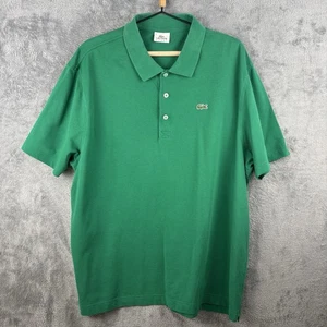 Lacoste Polo Shirt Mens XXL FR8 Green Short Sleeve Cotton Crocodile Logo - Picture 1 of 7