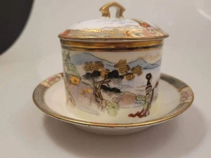 Nippon ROYAL KAGA Geisha Girl Japanese Condiment Dish - Picture 1 of 7