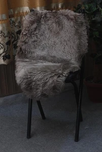100% Natural Ivory Fur Sheep Skin Rug Luxury Throw Silky Warm Floor Mat 9 - Picture 1 of 4