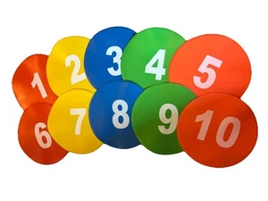Set of 10 Number Spot Markers 9” with Anti-slip Backs - Picture 1 of 2