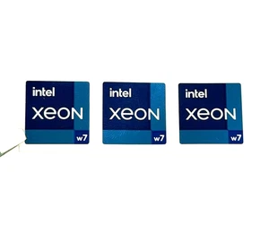 3 x Intel XEON  w7 Desktop / Laptop Sticker Label Logo Decal 18mm x 18mm - Picture 1 of 2