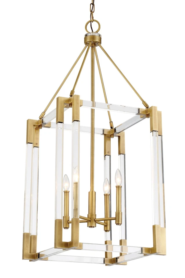 Metropolitan N7354 Prima Vista 4 Light 19"W Taper Candle Pendant - Aged Antique Foto 1 de 2