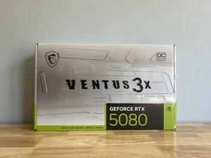 MSI GeForce RTX 5080 16G VENTUS 3X OC WHITE Graphics Card - *NEW IN BOX* - Afbeelding 1 van 2