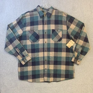 SCHMIDT Workwear Flannel Shirt Chore Jacket Men 2XT Shacket Green Plaid 90s Y2K - Picture 1 of 8