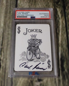 Carl Reiner Authentic Autographed 'Joker' PSA/DNA Certified Playing Card