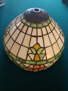 Tiffany Style Stained Glass Shade For Small Table Lamp