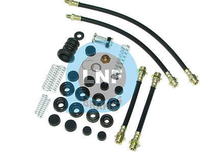 Willys Jeep CJ2 CJ3 CJ2B CJ3B Brake Hoses Wheel Cylinder Master Cylinder Kit - Image 1 of 4