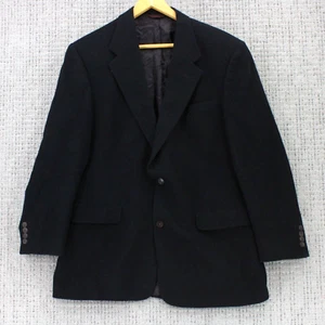 Vintage Hart Schaffner & Marx Blazer Mens Size 42R Black 100% Camel Hair - Picture 1 of 10
