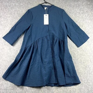 Vestido Camisa Only Mujer Azul Medio Manga Larga Con Botones Ligero Informal Nuevo con Etiquetas - Imagen 1 de 8