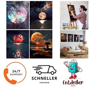 Malen nach Zahlen Set – 4 Packungen, DIY Ölgemälde auf Leinwand, 40x50 cm - Bild 1 von 1