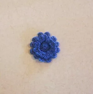 Häkel blau 2-lagig Mama Blumen Applikation X-Small Nähen - Bild 1 von 1