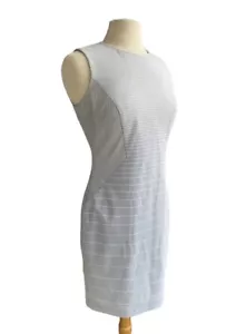 Calvin Klein Light Blue Women’s Sz 8P Fitted Sleeveless Stretch Career Dress - Picture 1 of 11