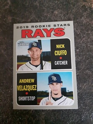 2019 Topps Rookie Stars Nick Ciuffo Andrew Velazquez RC Card# 381 - Image 1 of 2