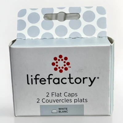 Lifefactory Flat Caps 2-Pack for 4-Ounce and 9-Ounce BPA-Free Glass Baby- NWT - Image 1 of 4