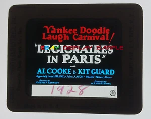 1927 Glass Movie Slide-"Legionaires In Paris"- Al Cooke-Combined Photo, Inc. - Picture 1 of 2
