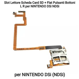Slot Lettore Memoria Scheda SD Flat Tasti Pulsanti Bottoni L R NINTENDO DSi NDSi - Foto 1 di 11