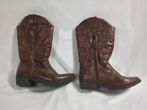 Cherokee braune Kunstleder Western Cowboystiefel große Kinder Mädchen Gr. 1 - Bild 1 von 13