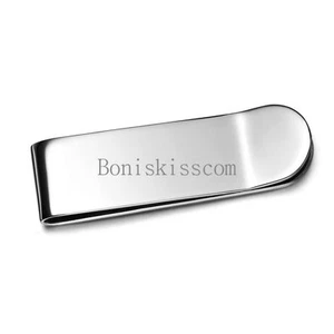 High Polished Stainless Steel Silver Tone Money Clip Holder for Men Women Gifts - Picture 1 of 3